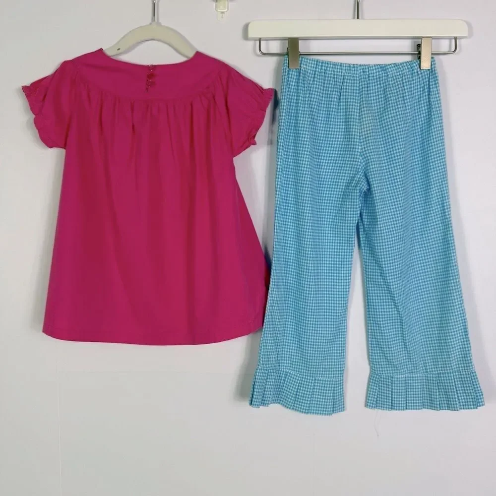 Lolly Wolly Doodle NWOT Easter set, Pink & Blue, girls size 4